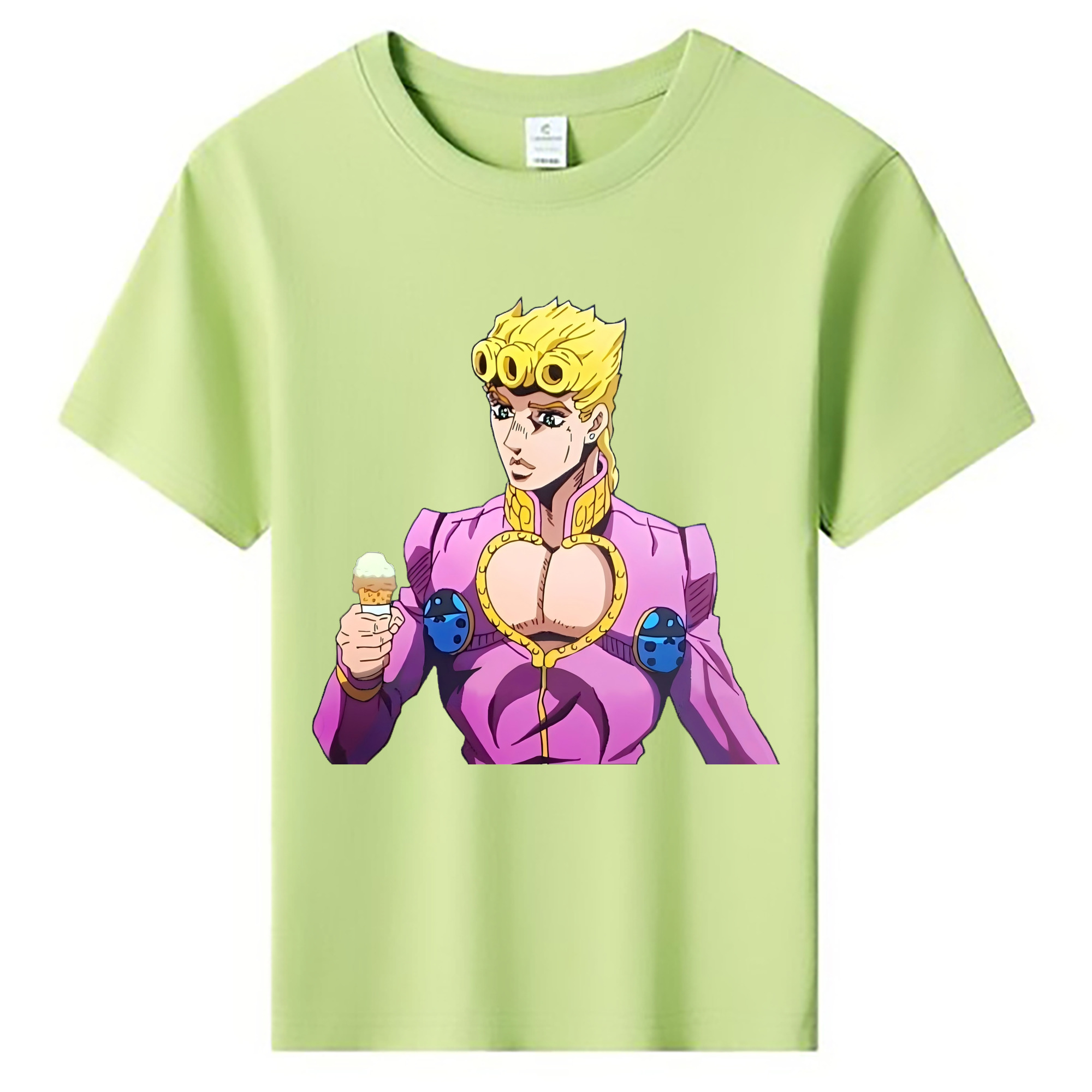 （画像用） ジョジョの奇妙な冒険 ジョルノ?ジョバァーナ JoJo's Bizarre Adventure Giorno Giovanna 綿100％キッズTシャツ（フロントプリント）